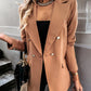 Double Breasted Long Sleeve Blazer Coat