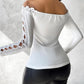 Off Shoulder Hollow Out Lace Top
