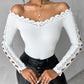 Off Shoulder Hollow Out Lace Top