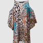 Leopard Baroque Print Cold Shoulder Casual Dress