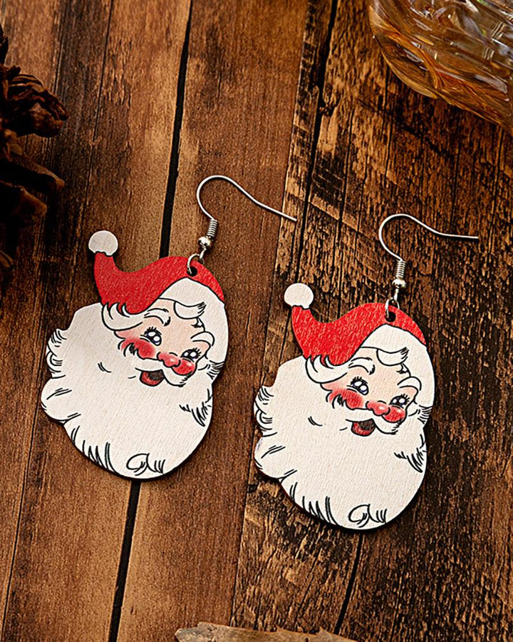 1Pair Christmas Santa Claus Shaped Hook Dangle Earrings