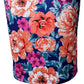 Floral Print High Neck Sleeveless Bodycon Dress