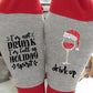 1Pair Christmas Wine Glass Letter Print Socks