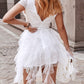 Lace Patch Sheer Mesh Sleeveless Party Dress