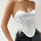 Lace up Fishbone Hanky Hem Corset Top