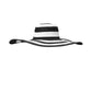 Wide Brim Striped Colorblock Straw Hat