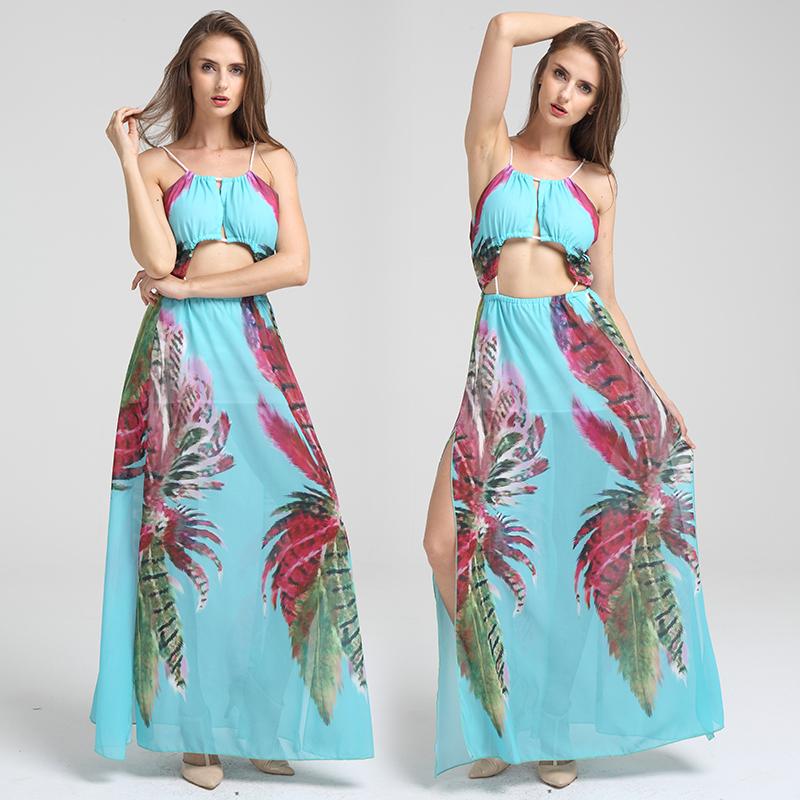 Bohemia Split Bandage Maxi Dress