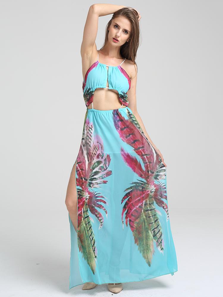 Bohemia Split Bandage Maxi Dress