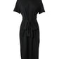 Knotted Side Slit Casual Dress