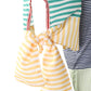 Striped Print Colorblock Off Shoulder Casual Dress
