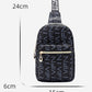 Letter Pattern Zipper Design Crossbody Shoulder Bag