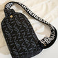 Letter Pattern Zipper Design Crossbody Shoulder Bag