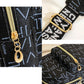 Letter Pattern Zipper Design Crossbody Shoulder Bag