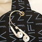 Letter Pattern Zipper Design Crossbody Shoulder Bag