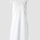 Eyelet Embroidery Tied Detail Sleeveless Casual Dress