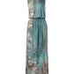 Floral Tribal Print Sleeveless Slit Casual Dress