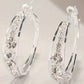 1Pair Exquisite Rhinestone Decor Large Circle Hoop Earrings