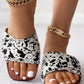 Animal Peep Toe Velcro Slippers