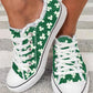 St. Patrick's Day Clover Print Ombre Fringe Hem Sneakers