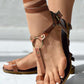 Toe Ring Buckled O ring Design Flat Sandals
