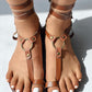 Toe Ring Buckled O ring Design Flat Sandals