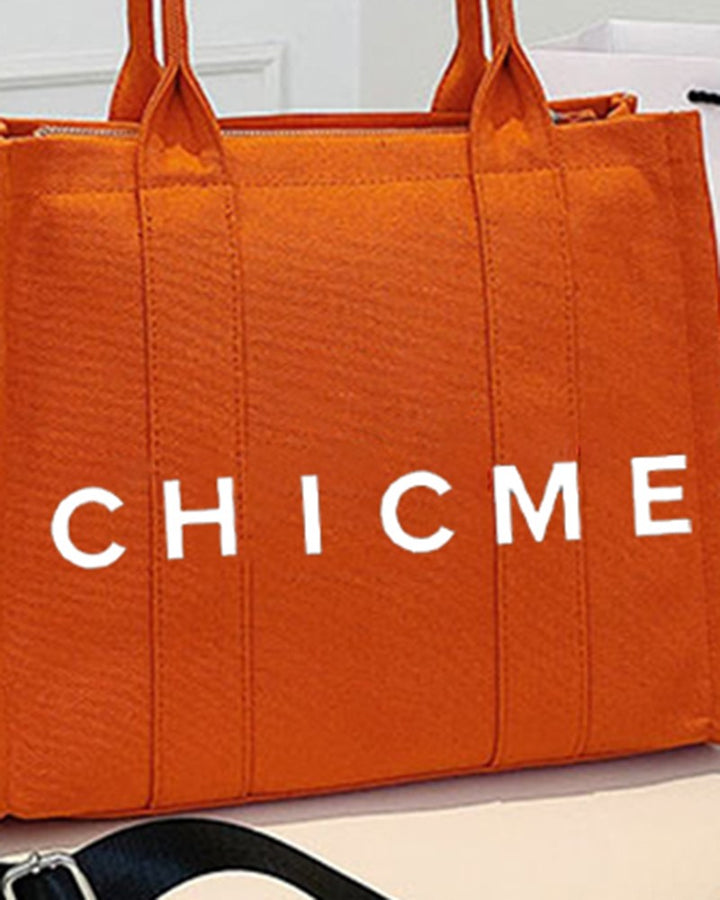 ChicMe Print Canvas Small Tote Bag