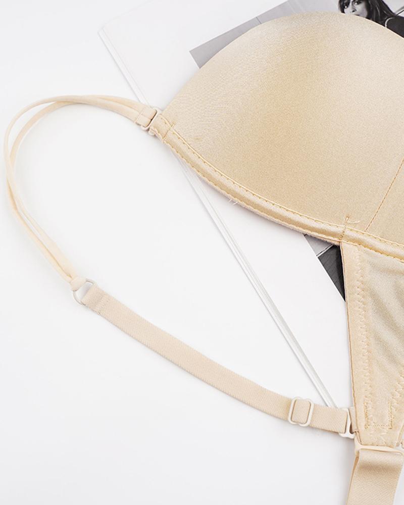 Plunge U Cut Seamless Invisible Push Up Wedding Bra