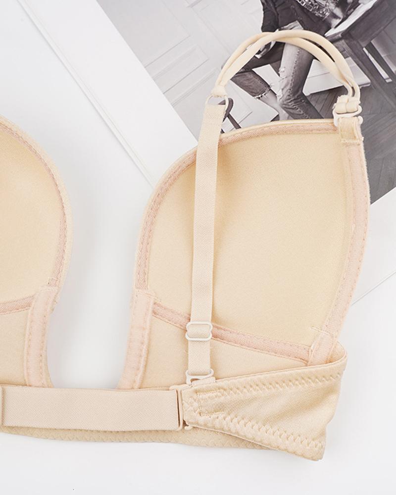 Plunge U Cut Seamless Invisible Push Up Wedding Bra