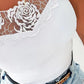 Rose Pattern Contrast Lace Tank Top