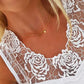 Rose Pattern Contrast Lace Tank Top