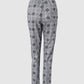 Plaid Print Pocket Design High Waist Pants