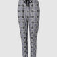 Plaid Print Pocket Design High Waist Pants