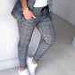 Plaid Print Pocket Design High Waist Pants