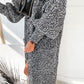 Color Block Chunky Knit Lantern Sleeve Longline Knit Cardigan