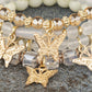 1pc Crystal Stone Beaded Butterfly Multi Layer Bracelet