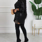 Plus Size Long Sleeve Allover Sequin Shirt Dress