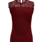Lace Patch Sleeveless Top
