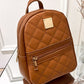 Quilted Zipper Design Backpack