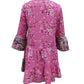Ditsy Floral Paisley Print Bell Sleeve Casual Dress