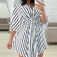 Striped Tied Detail Casual Dress