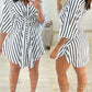 Striped Tied Detail Casual Dress