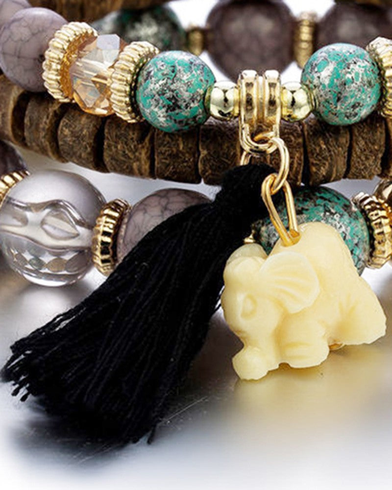 1pcs Bohemian Turquoise Beaded Multi layer Bracelet