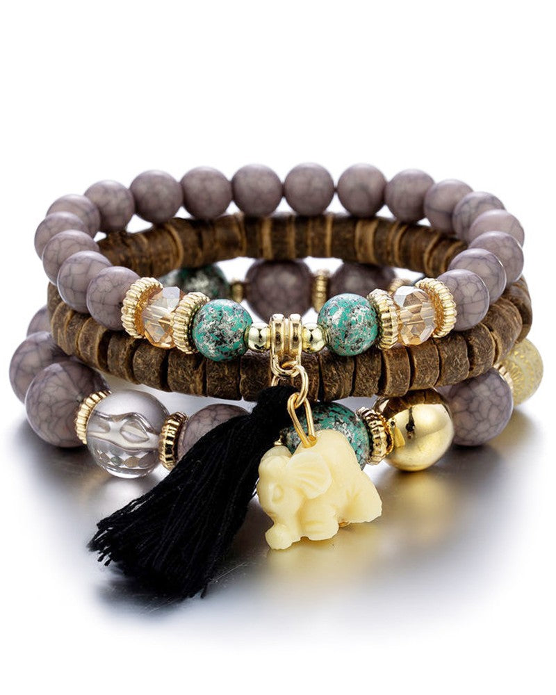 1pcs Bohemian Turquoise Beaded Multi layer Bracelet