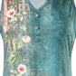 Tribal Floral Print Notch Neck Casual Dress