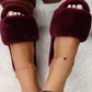 Round Toe Fuzzy Casual Slippers
