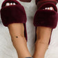 Round Toe Fuzzy Casual Slippers
