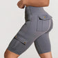 Ruched Quick Dry Pocket Design Sports Yoga Shorts