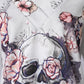 Halloween Skull Floral Print Long Sleeve Top