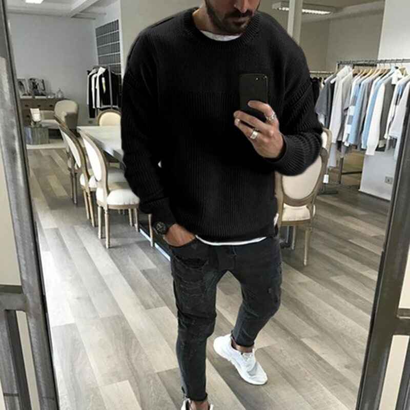 black-Men_s-Long-Sleeved-T-Shirt-Slim-Knit-Solid-Color-Strip-Top-Autumn-and-Winter-Casual-Old-Street-Round-Neck-Sweater-G078