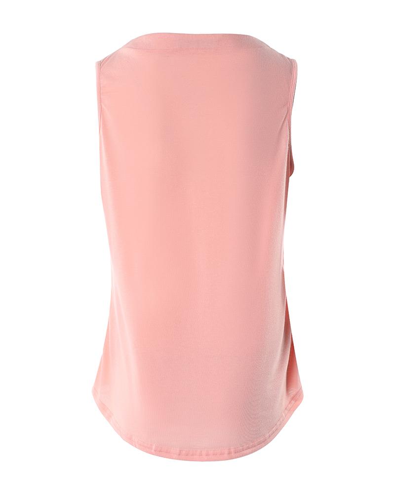Square Neck Sleeveless Ruched Tank Top